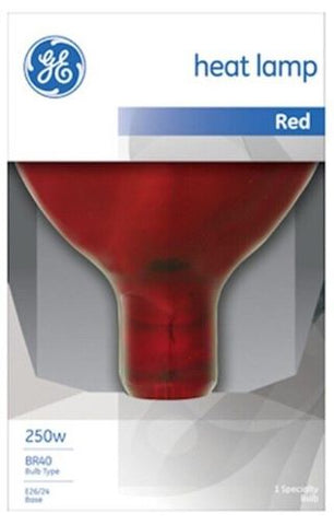 GE 37771 250-Watt R40 Red Heat Lamp Bulbs