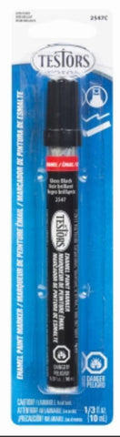 Testors 2547C 1/3 oz Black Gloss Enamel Paint Pen Marker