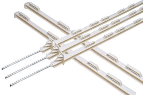 Dare 2600 W 63 Inch White Polyolefin Electric Fence Step-In Post - Quantity of 15