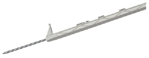 Dare 2600 W 63 Inch White Polyolefin Electric Fence Step-In Post - Quantity of 15