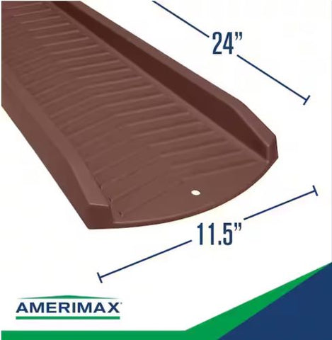 Amerimax 3011 24" Inch x 11" Inch x 2" Inch Brown Vinyl Downspout Splash Block