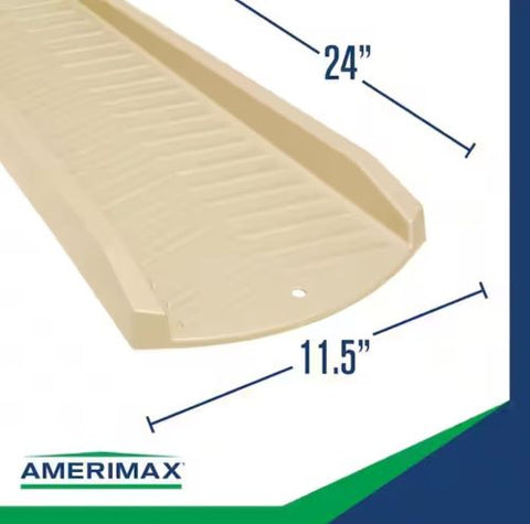 Amerimax 3013 24" Inch x 11" Inch x 2" Inch Stone Tan Vinyl Downspout Splash Block