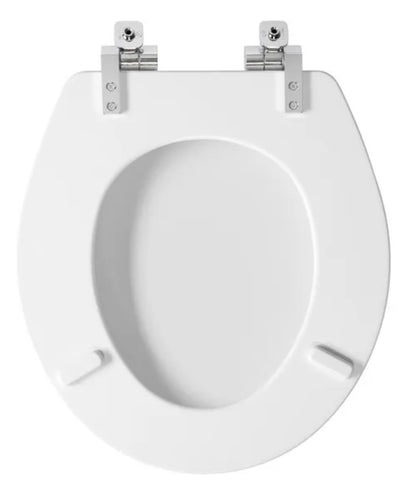 Bemis 26CHSLA 000 White Enamel Slow Close Benton Round Wood Toilet Seat