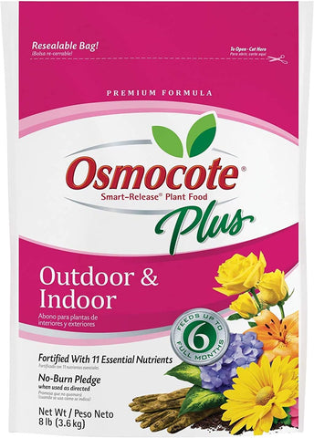 Osmocote 274850 8 LB Bag Of Timed Release Outdoor Indoor Plant Food Plus Fertilizer - Quantity of 2