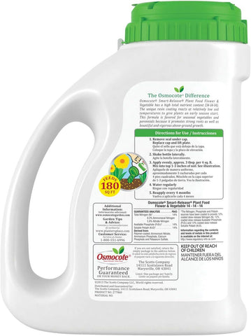 Osmocote 277860 4.5 LB Container of 14-14-14 Timed Release Flower & Vegetable Plant Food Fertilizer