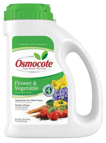 Osmocote 277860 4.5 LB Container of 14-14-14 Timed Release Flower & Vegetable Plant Food Fertilizer