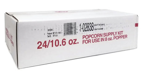 Gold Medal 2838 24 Count 8 oz Packages Of Mega Pop Premium Flavored Popcorn + Oil Kits - Quantity of 1