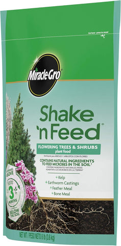 Miracle Gro 3002410 8 LB Bag of Shake 'N Feed Flowering Trees & Shrubs Plant Food