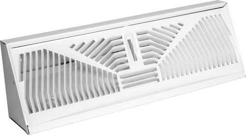 American Metal 3018W18 18" White Perimeter Baseboard Duct Diffuser - Quantity of 1