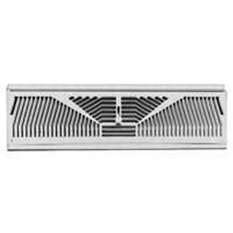 American Metal 3018W18 18" White Perimeter Baseboard Duct Diffuser - Quantity of 6