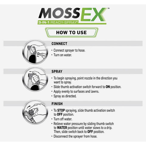 Scotts 3300210 32 oz Bottle of MossEx Moss, Algae & Lichens Killer