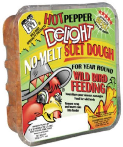 C & S Products 12553 11.75 oz Hot Pepper Delight Wild Bird Food Suet Cake