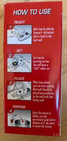 Tomcat 0360710 2-Pack Of Press 'N Set One Touch Reusable Mouse Traps - Quantity of 7