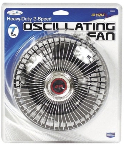 Custom Accessories 40009 12 Volt 2 Speed Auto Oscillating Fan