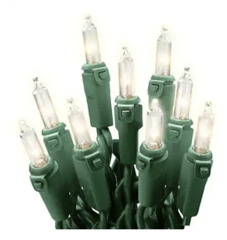 Holiday Wonderland 4050-88A 50 count CLEAR Incandescent Mini Christmas Light Sets - Quantity of 24