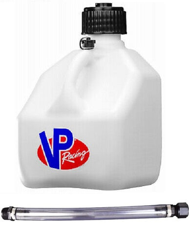 VP 4172 + 3046B 3 Gallon White Portable Utility Jug Container With Container Hose - Quantity of 1
