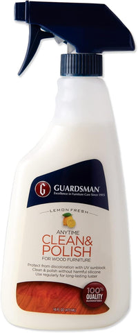 Guardsman 461300 Furniture Cleaner & Polish Wax-Free Lemon Scent 16 Oz - Quantity of 6