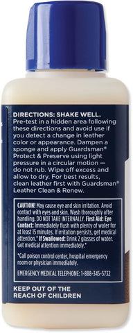 Guardsman 471000 8.45 oz Bottle of Protect & Preserve Leather Protector