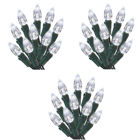 Holiday Wonderland 47701-88A 200-Count Cool White C3 LED Christmas Light Spool - Quantity of 3