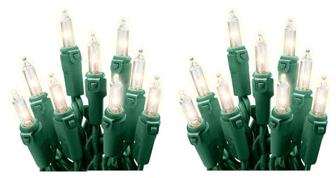 Holiday Wonderland 48150-88A 300 Count Clear Miniature Christmas Light Sets - Quantity of 2