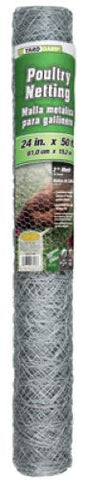 Midwest Air 308474B 24" x 50' Roll of 2" Mesh Galvanized Poultry Netting