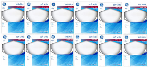 GE 49780 60 Watt Incandescent White Globe Light Bulb Lamps 5 inch Diameter