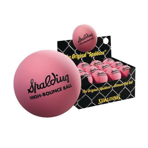 Spalding 51-153 Small Pink High Bounce Balls Stoop Ball Stickball Hit Penny - Quantity of 24