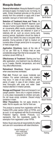 Bonide 5612 1.3 LB Container of All Natural Mosquito Beater Repellent Granules