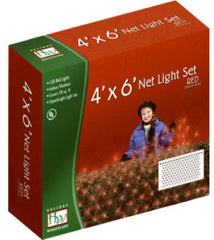 Holiday Wonderland 48953-88 150-Count 4' x 6' Red Christmas Net Light Set