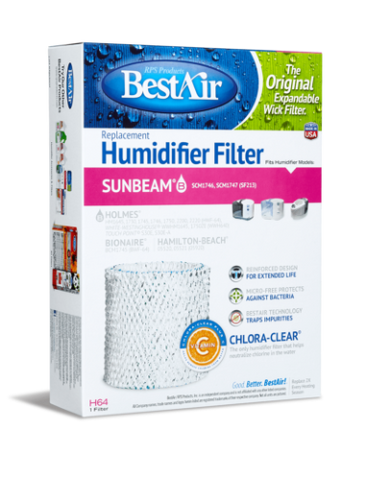 Best Air H64-PDQ-4 Replacement Humidifier Wick Filter
