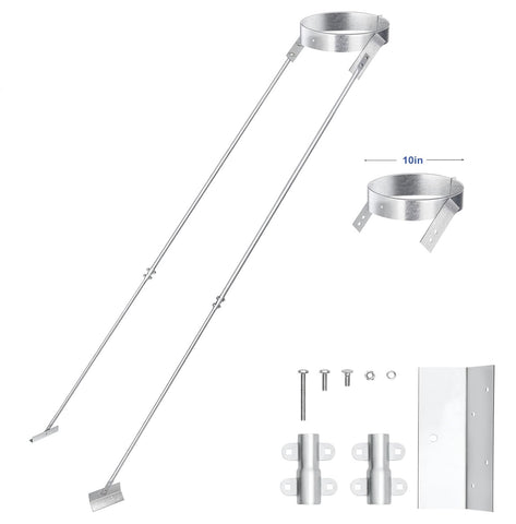 DuraVent 6DP-XRB 6" DuraPlus Extended Chimney Stove Pipe Roof Bracket Support - Quantity of 1