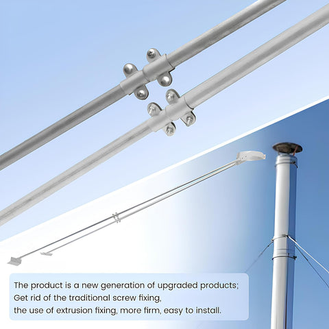 DuraVent 6DP-XRB 6" DuraPlus Extended Chimney Stove Pipe Roof Bracket Support - Quantity of 1