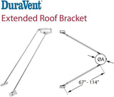 DuraVent 6DP-XRB 6" DuraPlus Extended Chimney Stove Pipe Roof Bracket Support - Quantity of 1