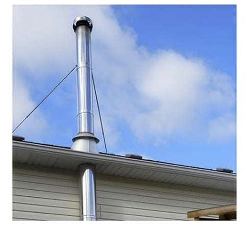 DuraVent 6DP-XRB 6" DuraPlus Extended Chimney Stove Pipe Roof Bracket Support - Quantity of 1