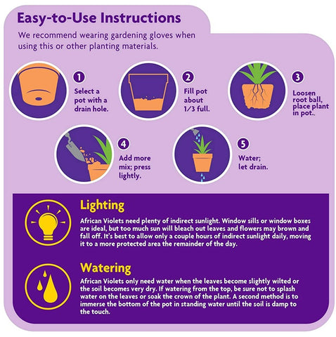 Miracle-Gro 72678430 8-Quart Bag of African Violet Potting Mix