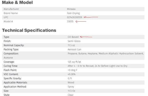 Minwax 33055 11.5 oz Can of Clear Warm Semi-Gloss Polyurethane Aerosol Spray