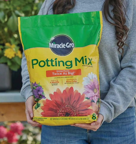 Miracle Gro 75678300 8 Quart Bag Of Potting Soil Mix With Micromax Plant Food - Quantity of 3