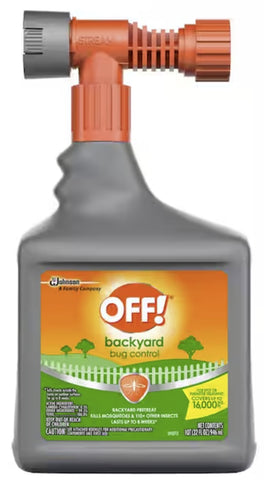 Off! 76939 32 oz Bottle of Backyard Bug / Mosquito Control Hose End Spray