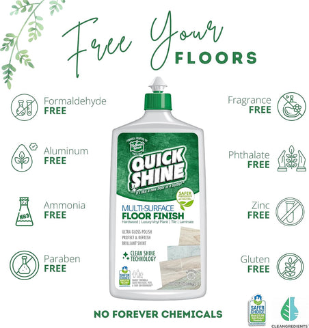 Holloway House 77777-5 27 oz Bottle of Quick Shine Multi-Surface Floor Finish