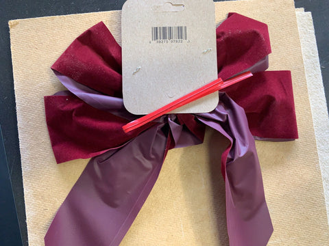 Holiday Trim 7822 10" x 13" x 3" 5 Loop Burgundy Velvet Holiday Christmas Bow - Quantity of 20
