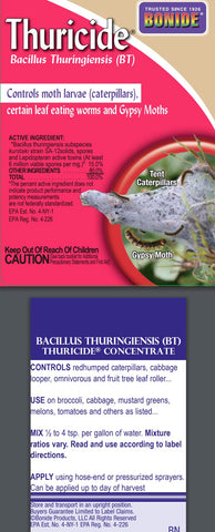 Bonide 8036 16 oz Bottle of Concentrate Thuricide BT Liquid Insect Control