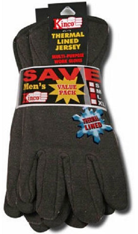 Kinco 820RL-L Pair Of Men's Large Lined Poly / Cotton Jersey Gloves - Quantity of 8