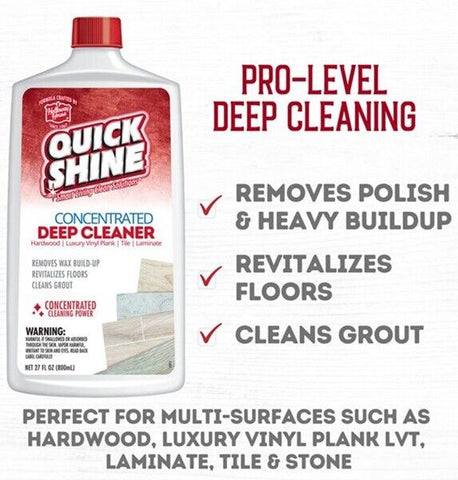 Holloway 18811-3 27 oz Size Bottle of Quick Shine Floor Deep Cleaner & Wax Stripper