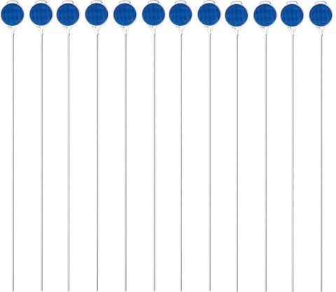 Hillman 840068 36" Blue Aluminum Driveway Marking Reflectors - Quantity of 12