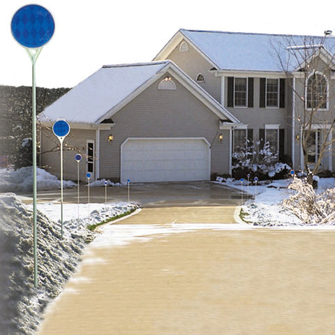 Hillman 840068 36" Blue Aluminum Driveway Marking Reflectors - Quantity of 12