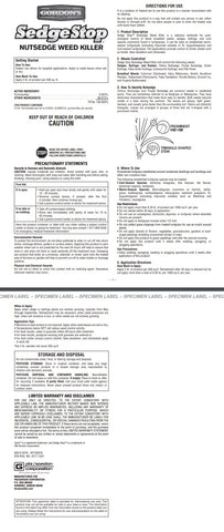 Gordon's Sedge Stop 8423152 2 LB Container of Nutsedge Lawn Weed Killer Granular Shaker Can