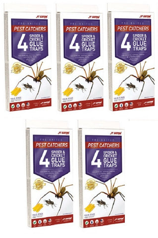 JT Eaton 844 4 Pack Of Spider & Cricket Insect Glue Traps - Quantity of 5