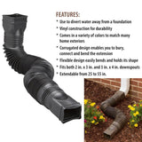 Amerimax 85014 Tan Flex A Spout Adjustable Downspout Extension