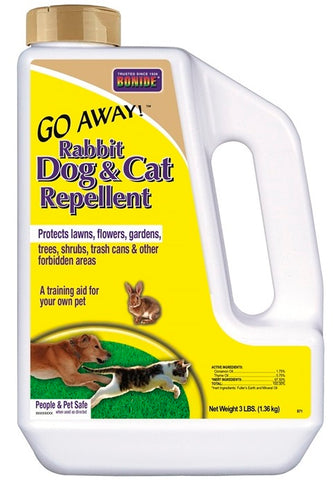 Bonide 8719 3 LB Container of Ready To Use Go Away Rabbit, Dog & Cat Repellent Granules