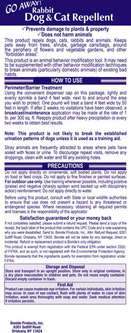 Bonide 8719 3 LB Container of Ready To Use Go Away Rabbit, Dog & Cat Repellent Granules